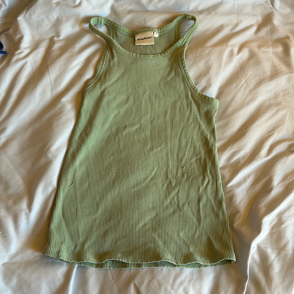 RicherPoorer Small ribbed tank in Sage